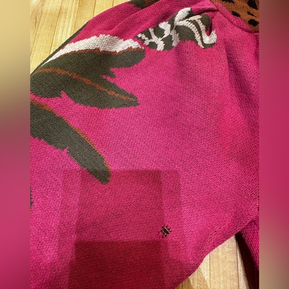 FARM Rio Pink Multicolor Leopard Forest Cardigan - Picture 8 of 9